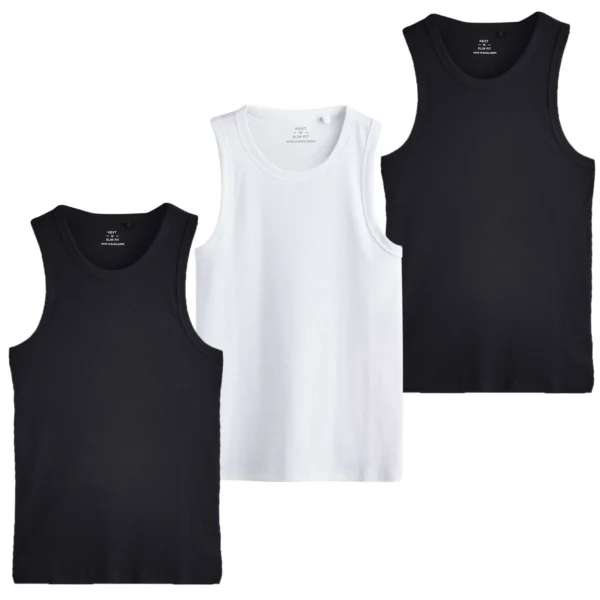Mens 3 Pack Slim Fit Vest