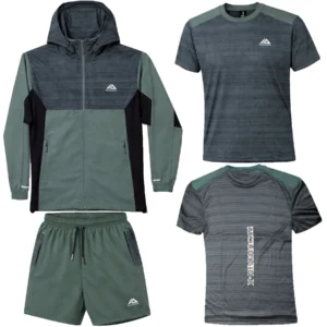 Mens 3 Piece Mountain Hooded Tracksuit Set