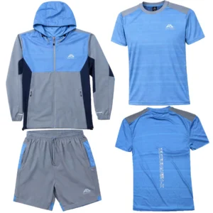 Mens 3 Piece Mountain Hooded Tracksuit Set