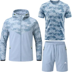 Mens 3 Piece Jabal Camo Stretch Hooded