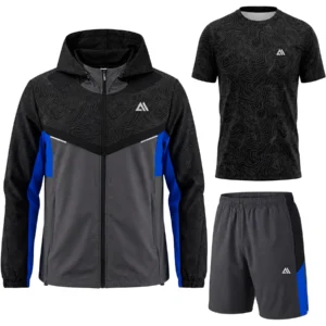 Mens 3 Piece Jabal Spiral Stretch Hooded