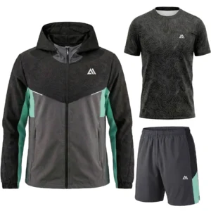 Mens 3 Piece Jabal Spiral Stretch Hooded