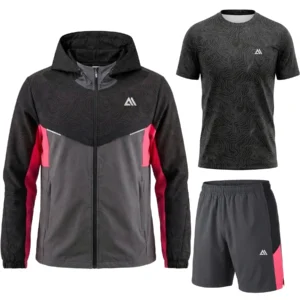 Mens 3 Piece Jabal Spiral Stretch Hooded