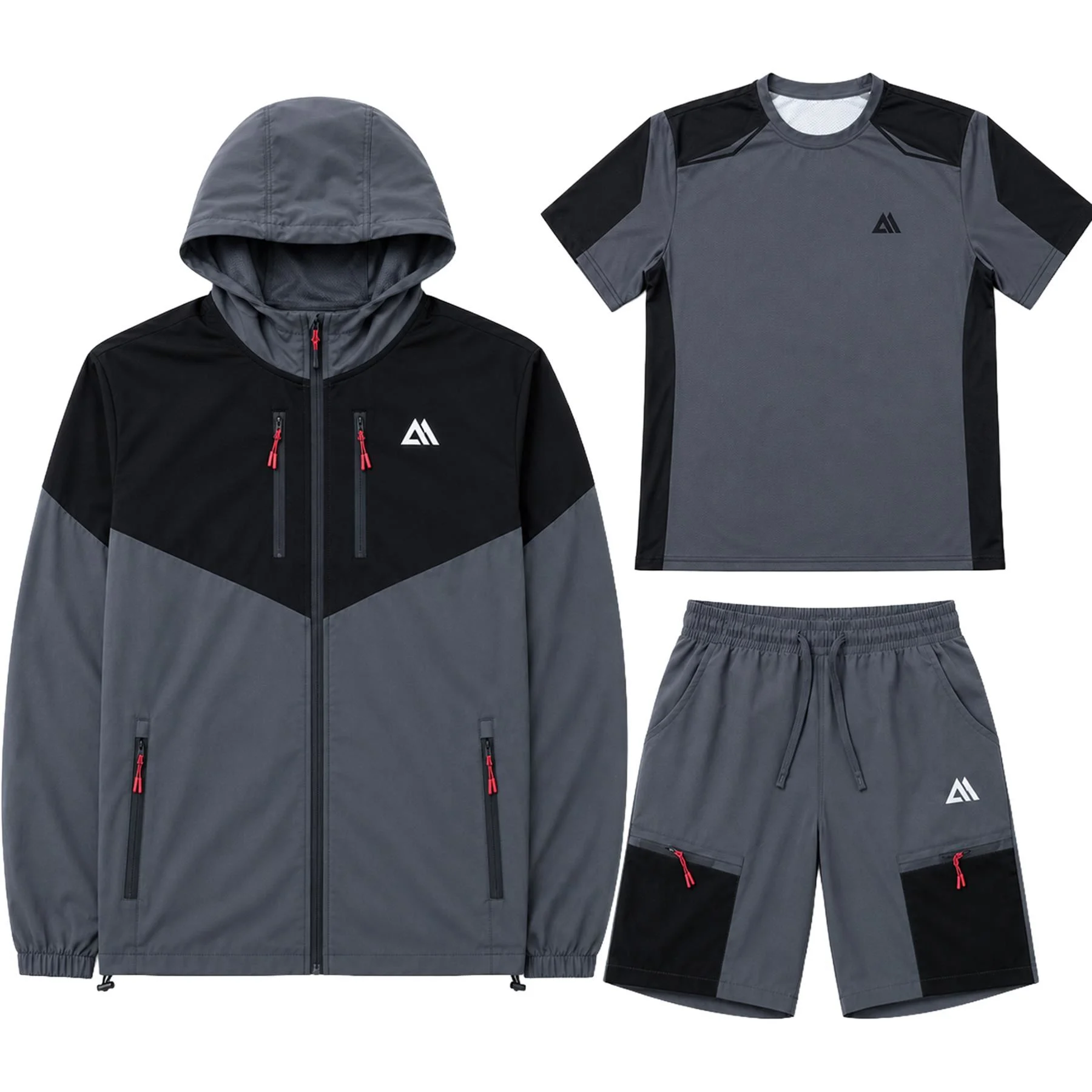 Mens JABAL 3-Piece Hooded Activewear Set