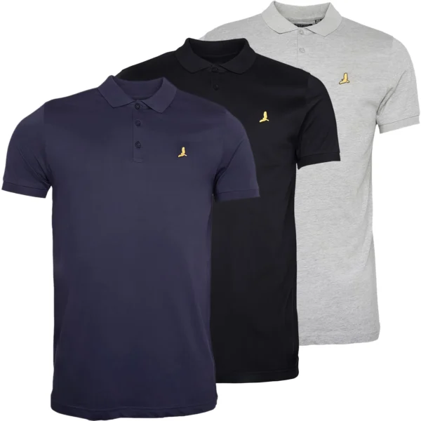 Mens 3 Pack Brave Soul Polo Shirts