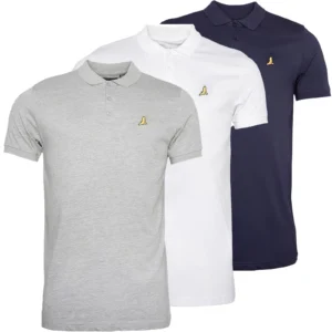 Mens 3 Pack Brave Soul Polo Shirts