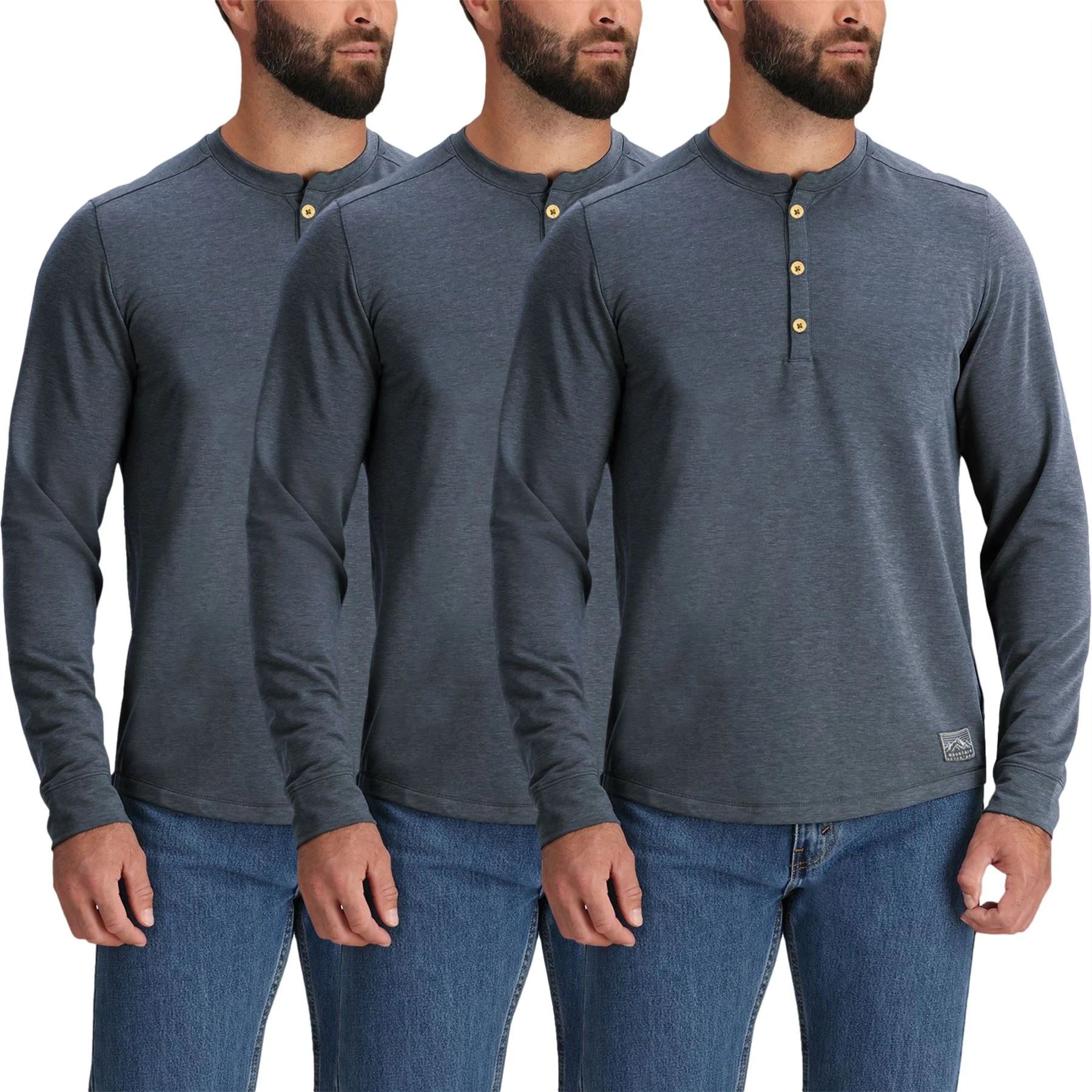 Mens 3 Pack Knitted Thermal T Shirts