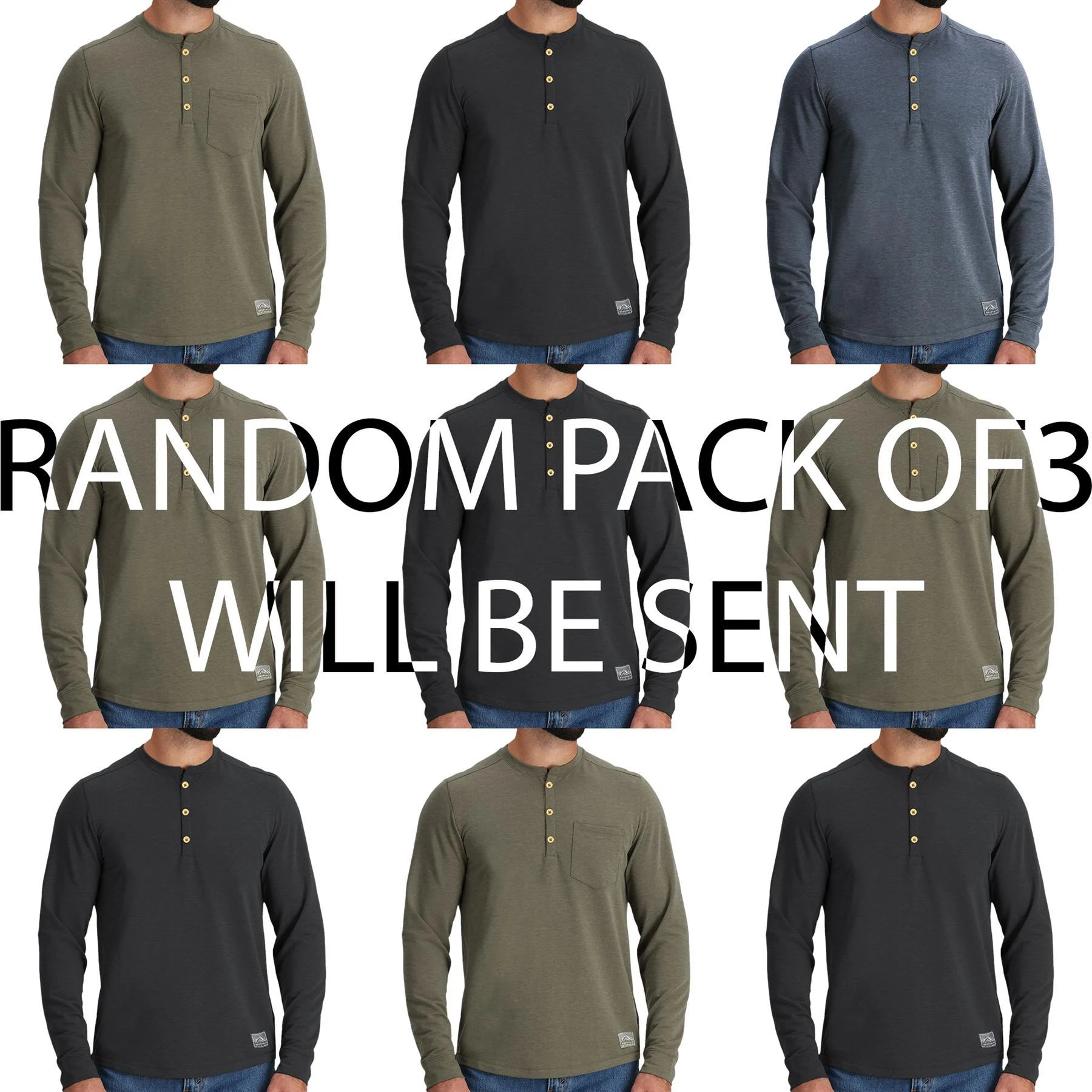 Mens 3 Pack Knitted Thermal T Shirts