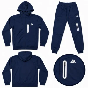 Mens Jabal Reflective Stretch Hooded Tracksuit Set