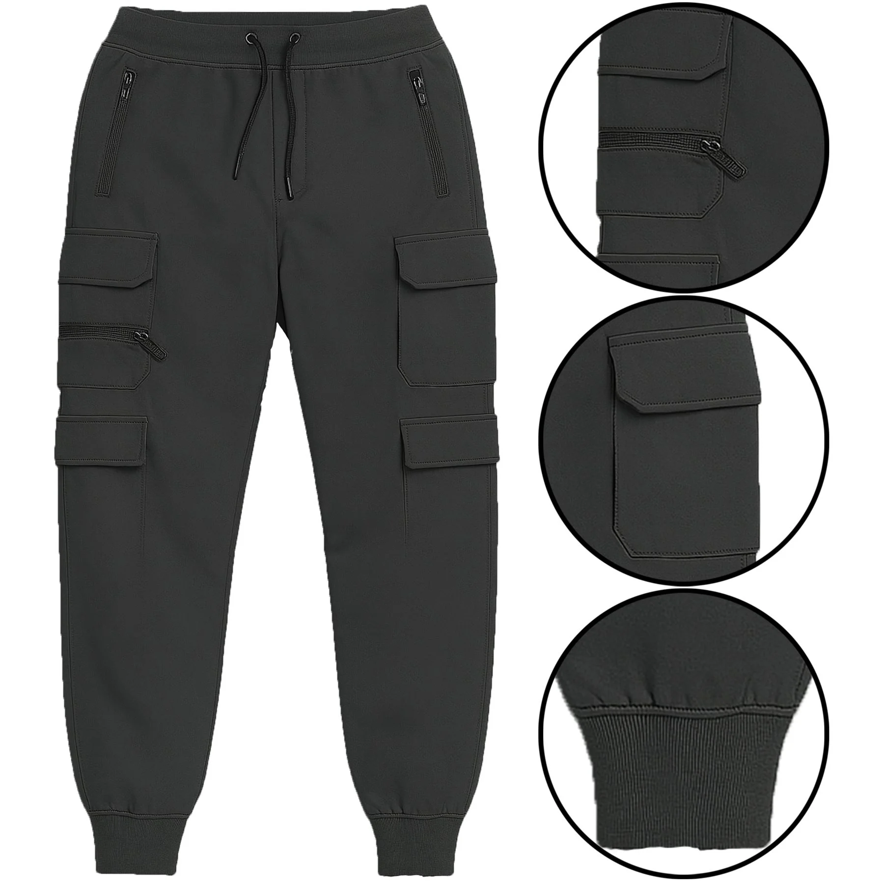 Mens Waterproof Quick Dry Stretch Cargo Joggers