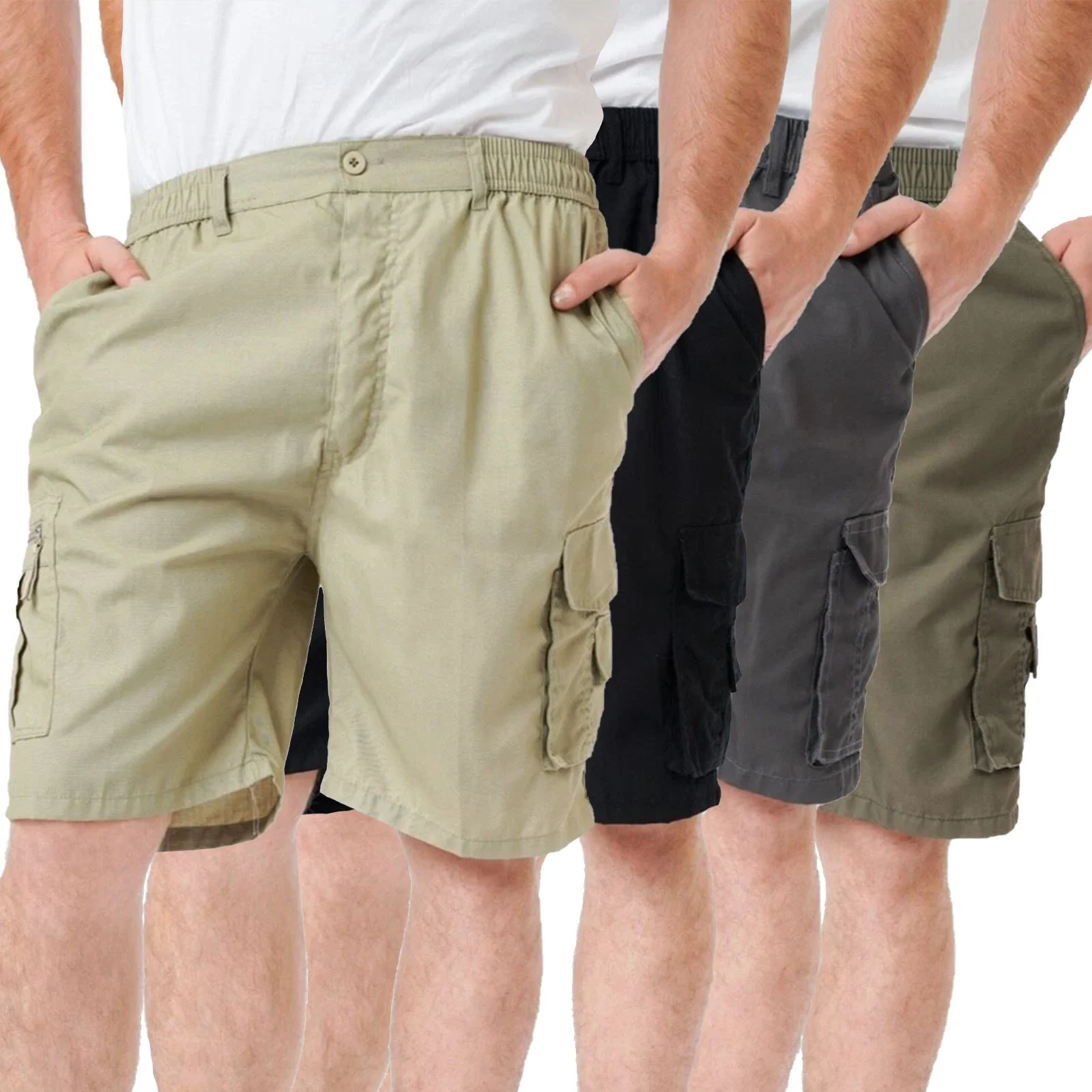 Mens 4 Pack Summer Cargo Shorts 804