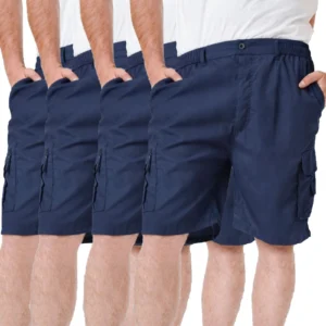 Mens 4 Pack Summer Cargo Shorts 804