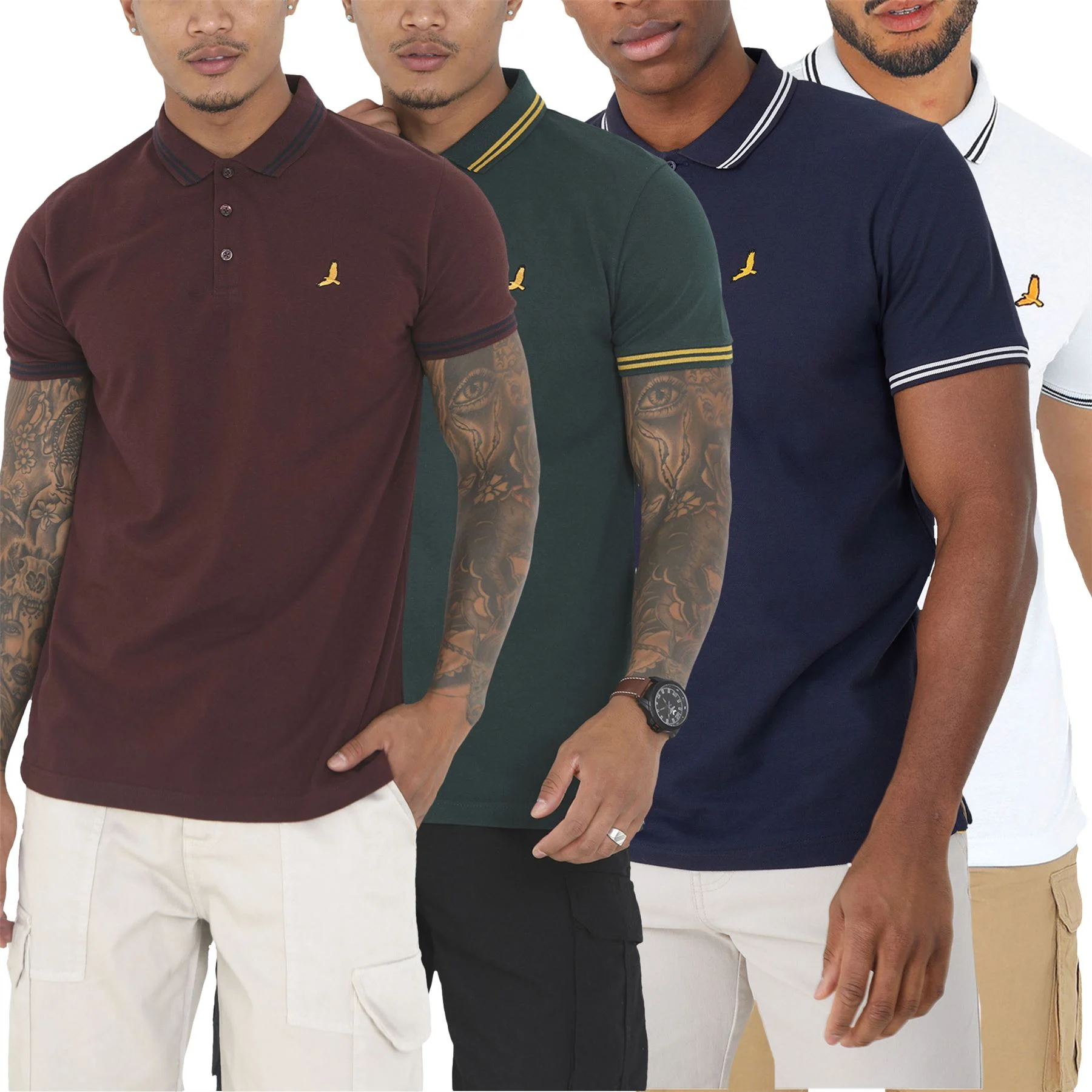 Mens 4 Pack Brave Soul Agito Contrast