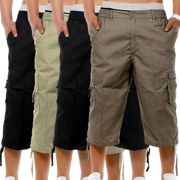 Mens 4 Pack Summer Cargo Shorts BG