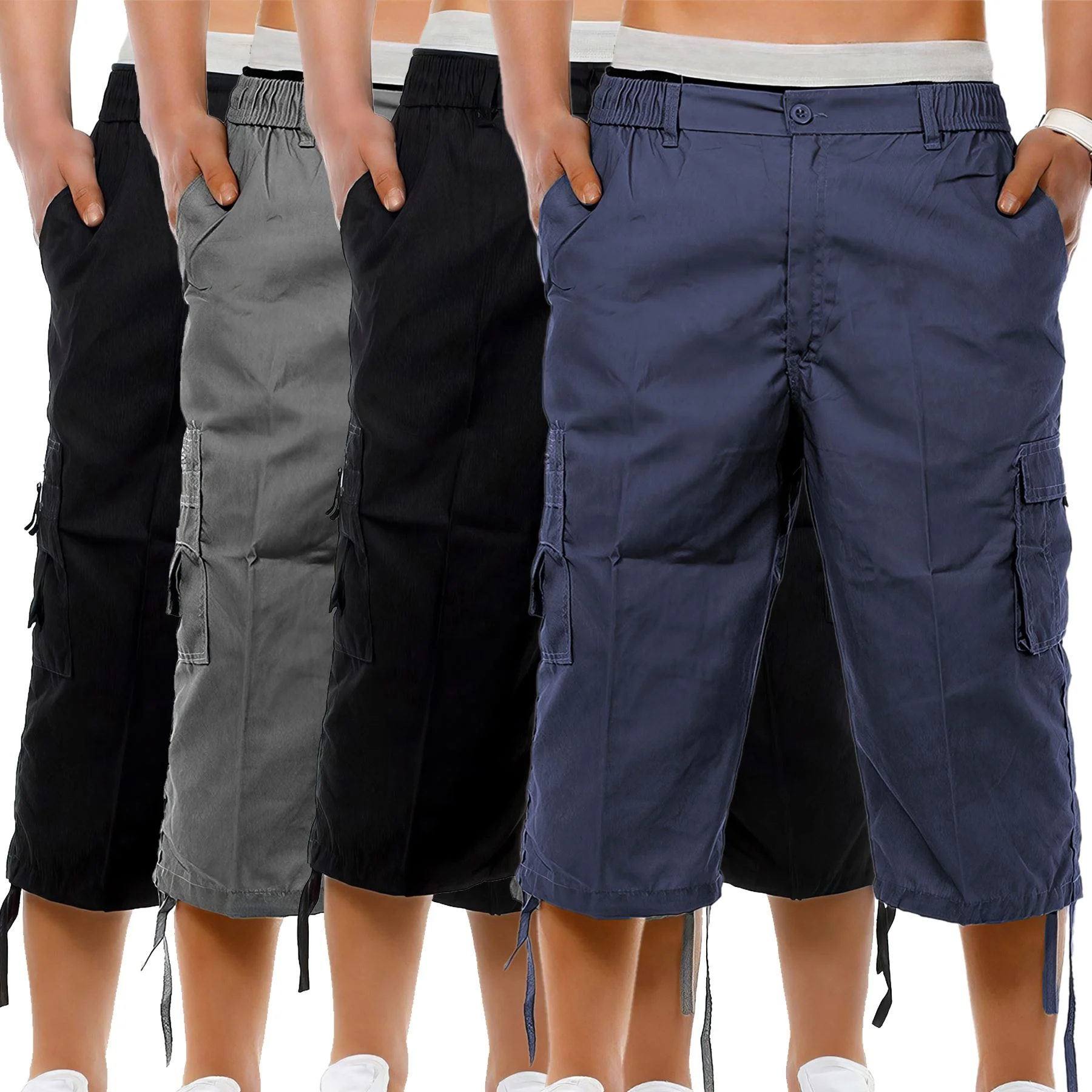 Mens 4 Pack Summer Cargo Shorts BG