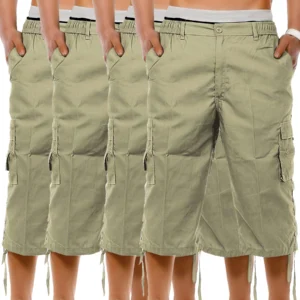 Mens 4 Pack Summer Cargo Shorts BG