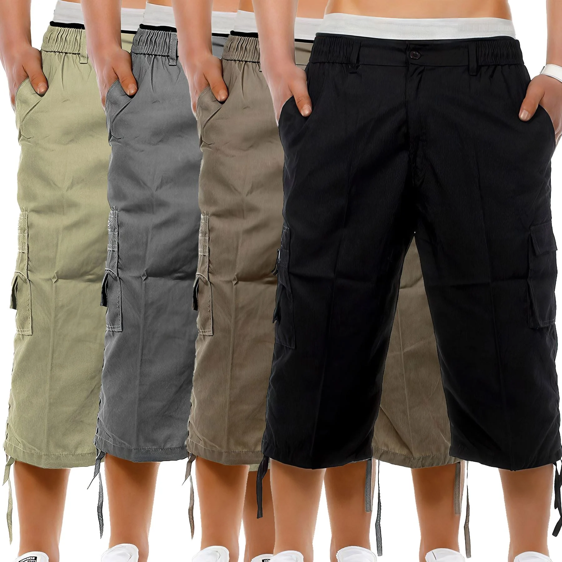 Mens 4 Pack Summer Cargo Shorts BG