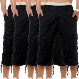 Mens 4 Pack Summer Cargo Shorts BG