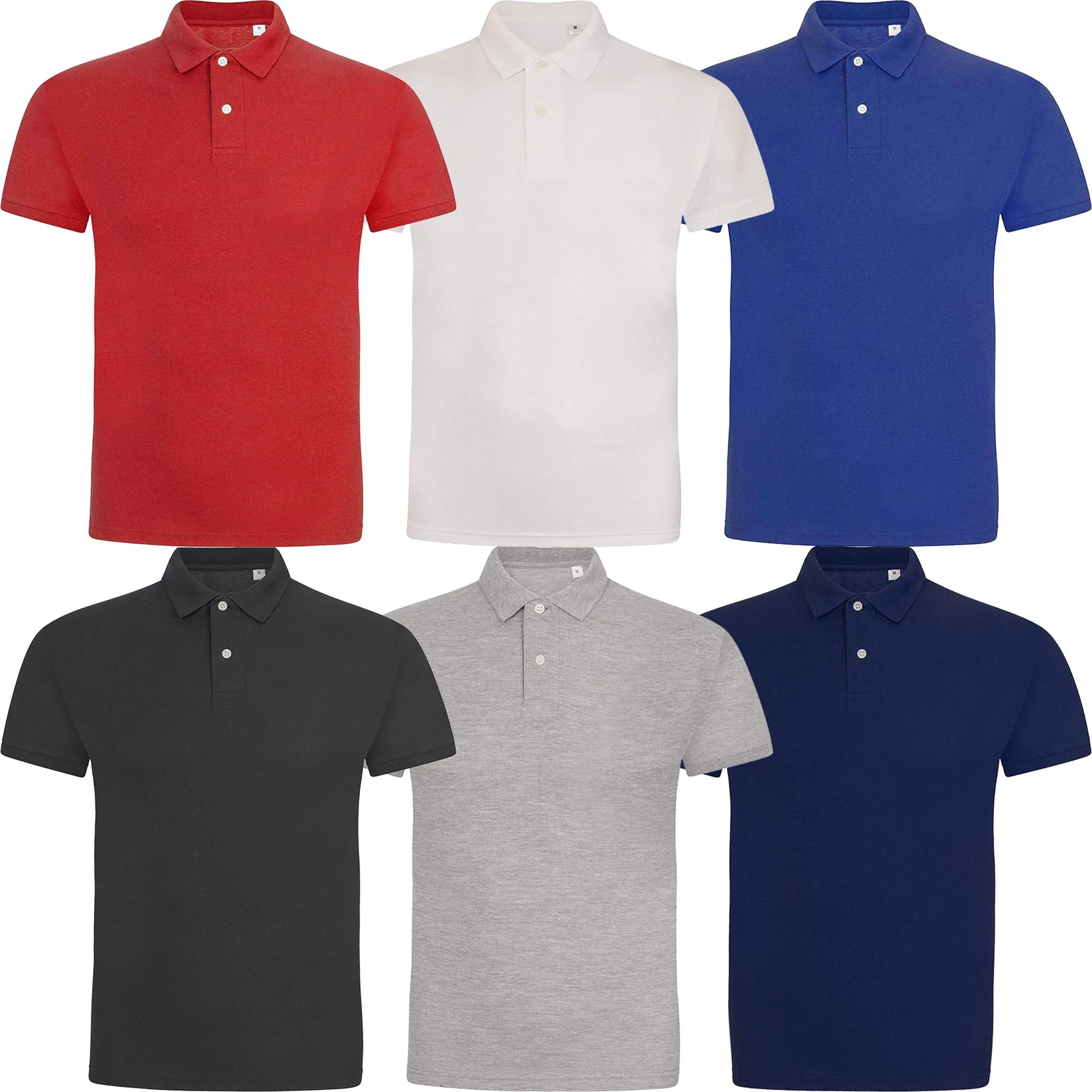Mens 6 Pack Big Size Polo Shirts