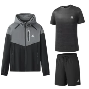 Mens 3 Piece Tri Hooded Tracksuit Set