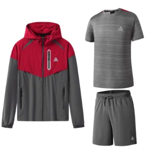 Mens 3 Piece Tri Hooded Tracksuit Set