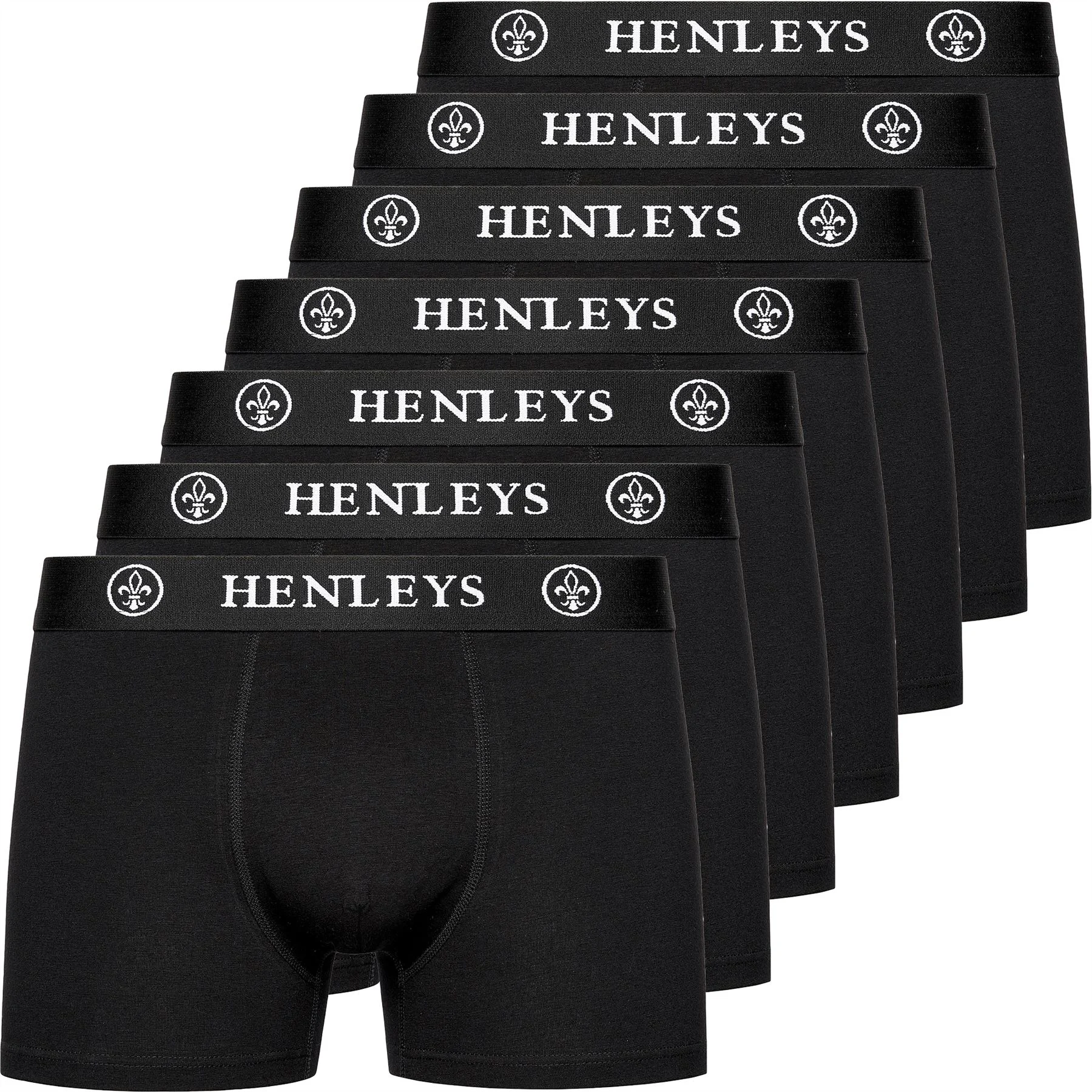 Mens 7 Pack Henleys Blacken Boxer Shorts