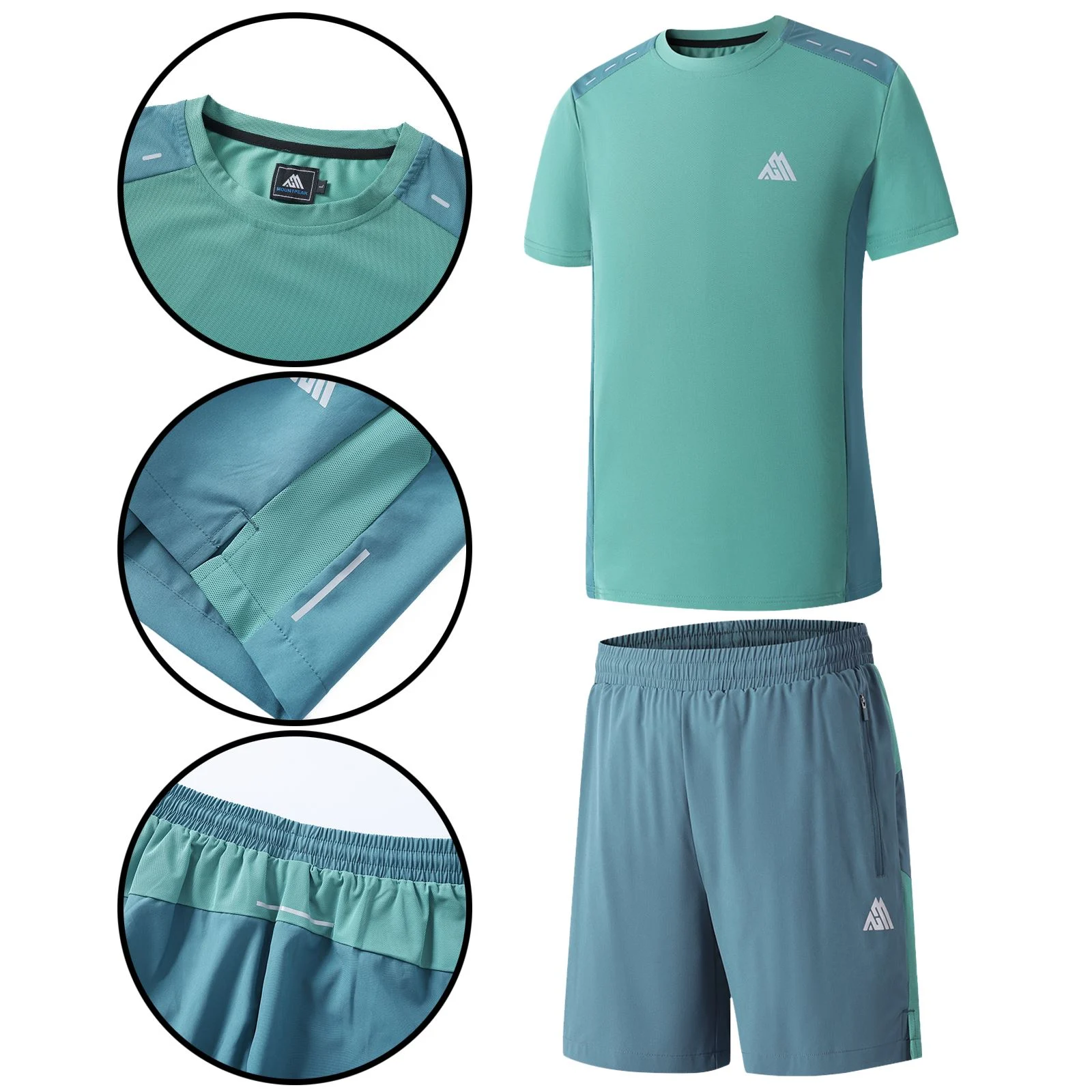 Mens Panel Stretch Short Set