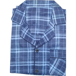 Mens Check Button Up Pyjama Set