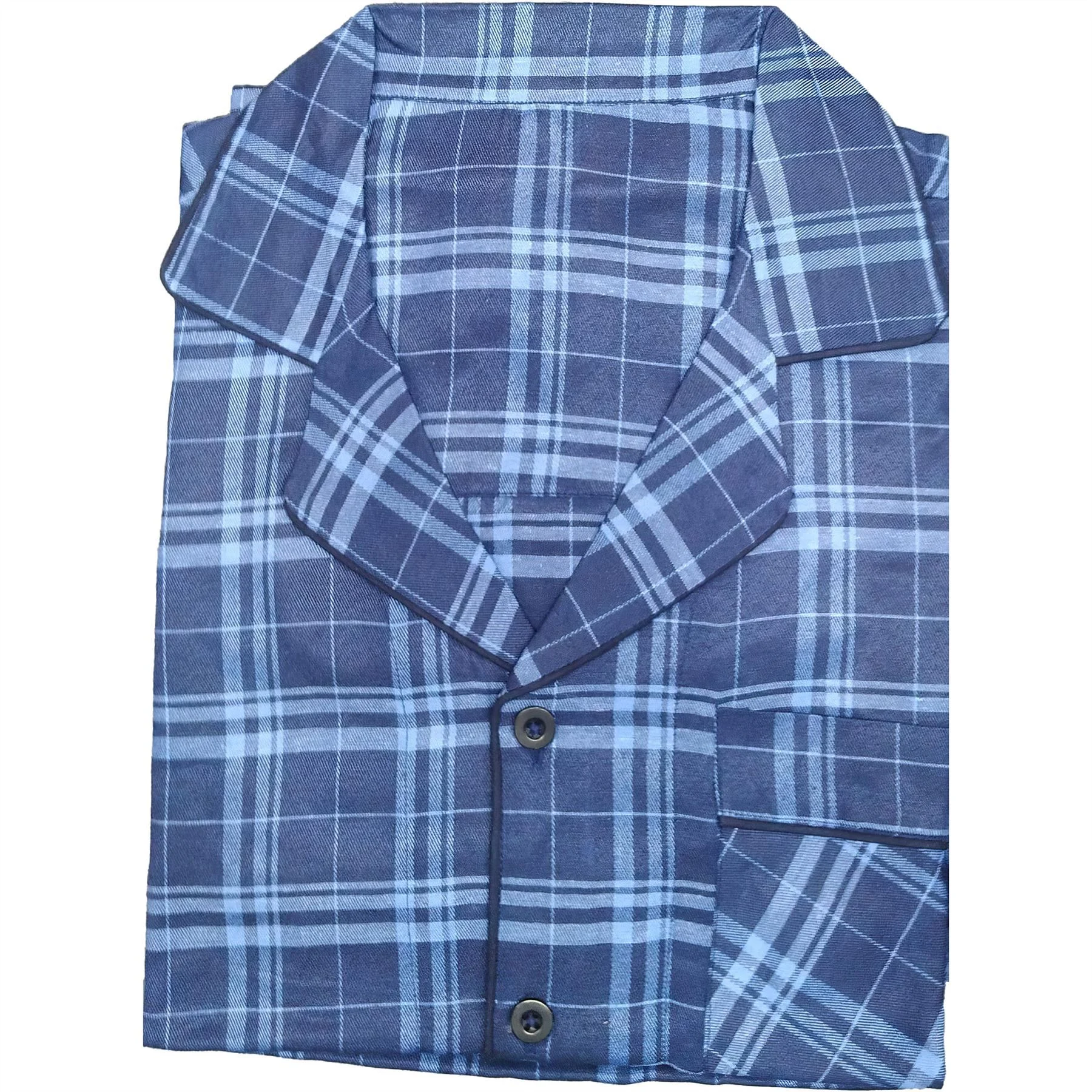 Mens Check Button Up Pyjama Set