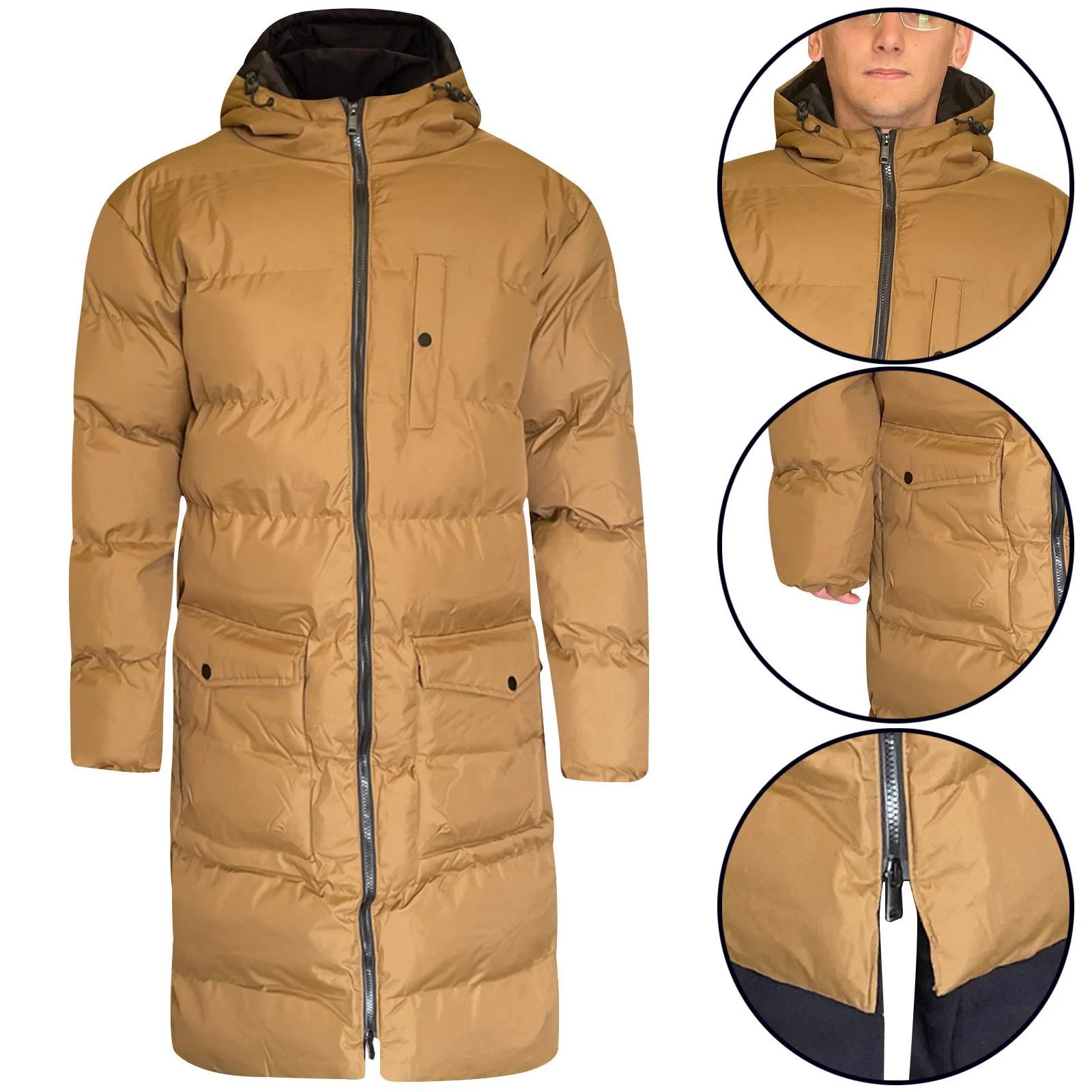 Mens Soul Star BANANA Padded Hooded Jacket