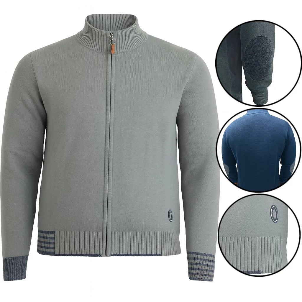 Mens GL Knitted Zip Up Big Size