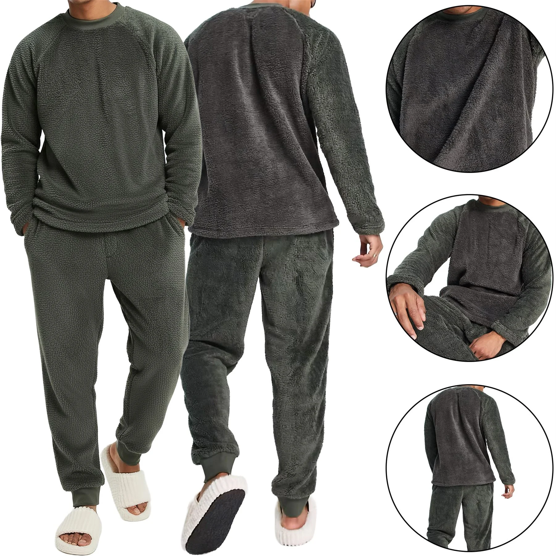 Mens Threadbare Borg Sherpa Lined Lounge Pyjama