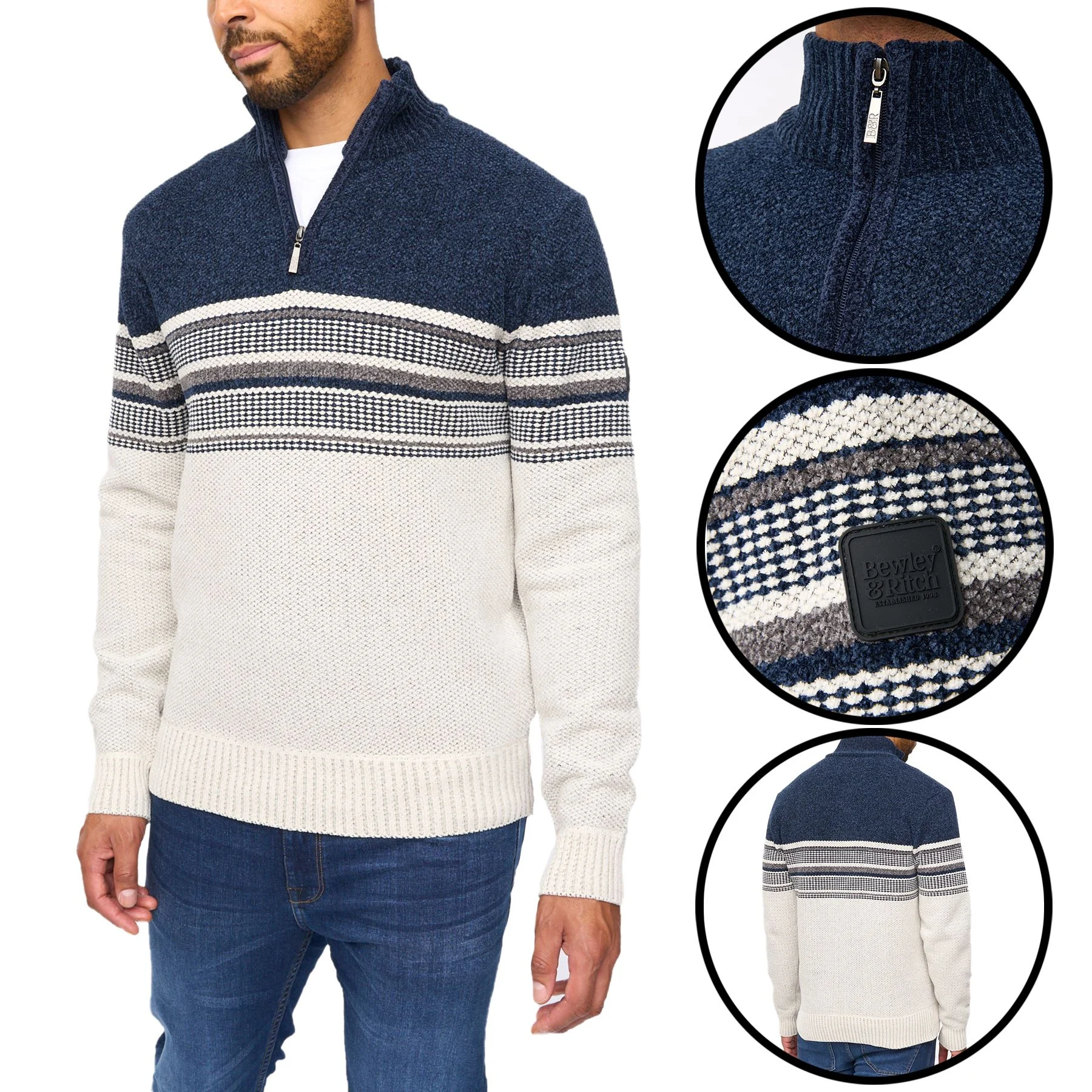 Mens Feldstan Fleece Lined Quarter Zip Thermal
