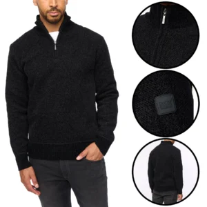 Mens Harewood Fleece Lined Quarter Zip Thermal