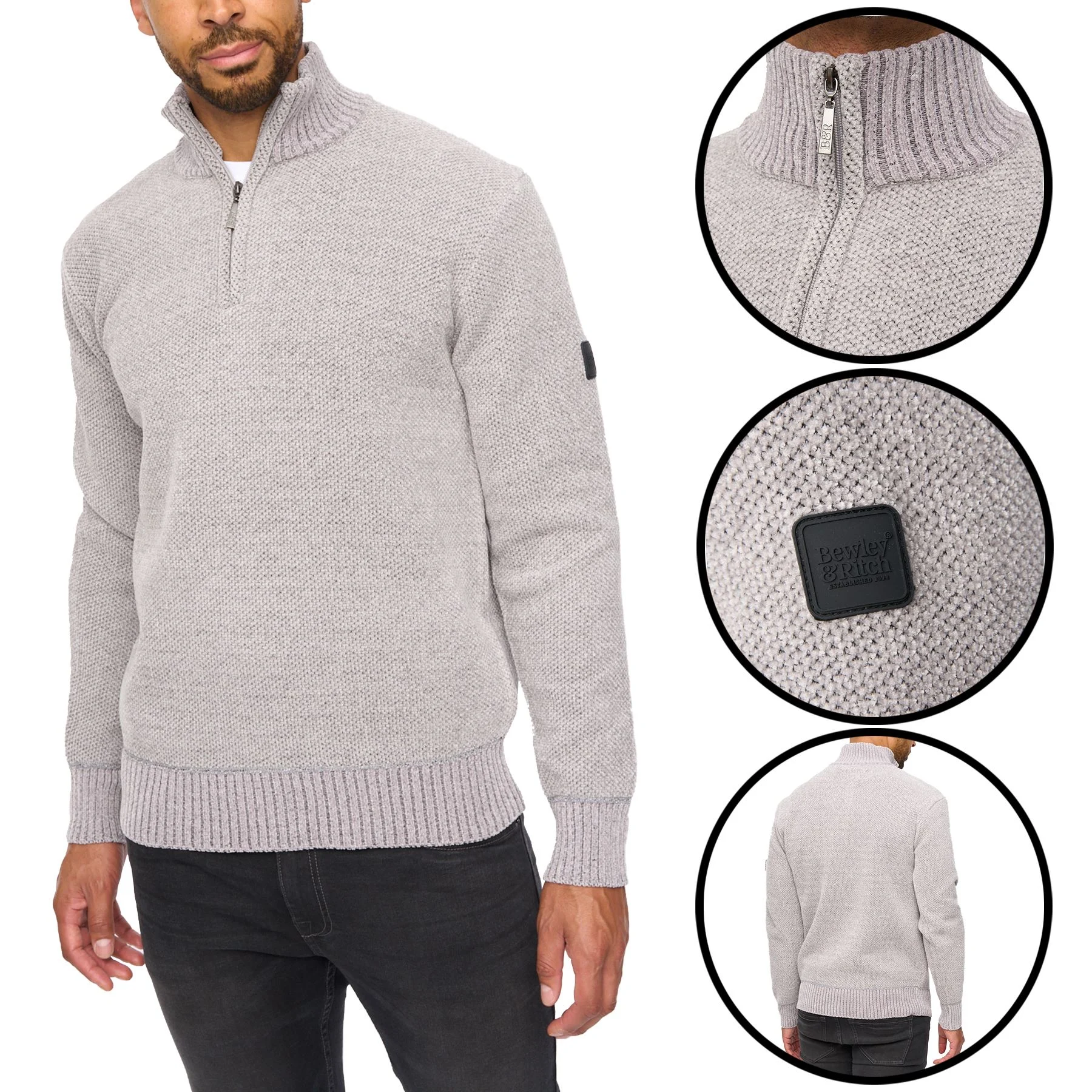 Mens Harewood Fleece Lined Quarter Zip Thermal