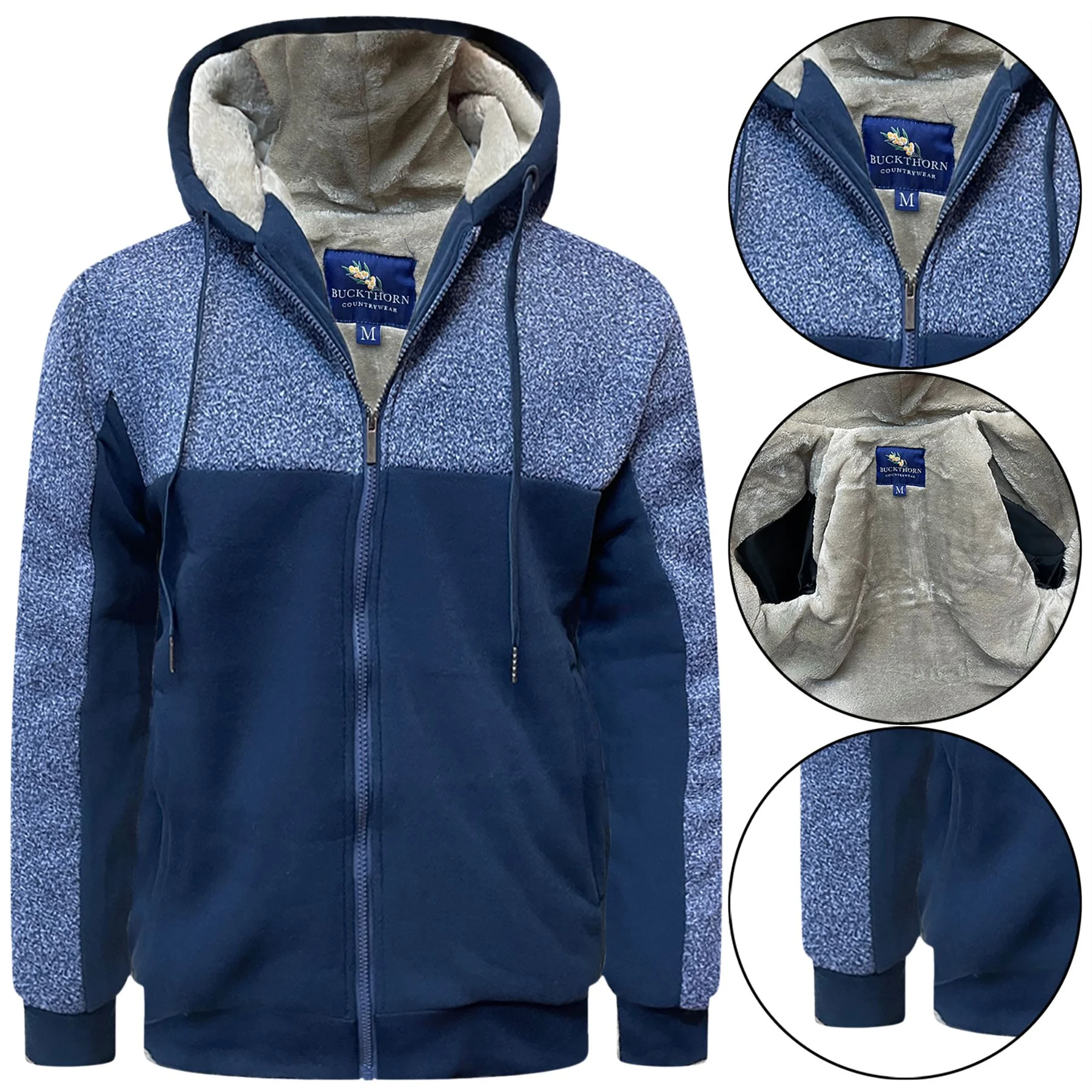 Mens Buckthorn Sherpa Lined Padded Hooded Jacket