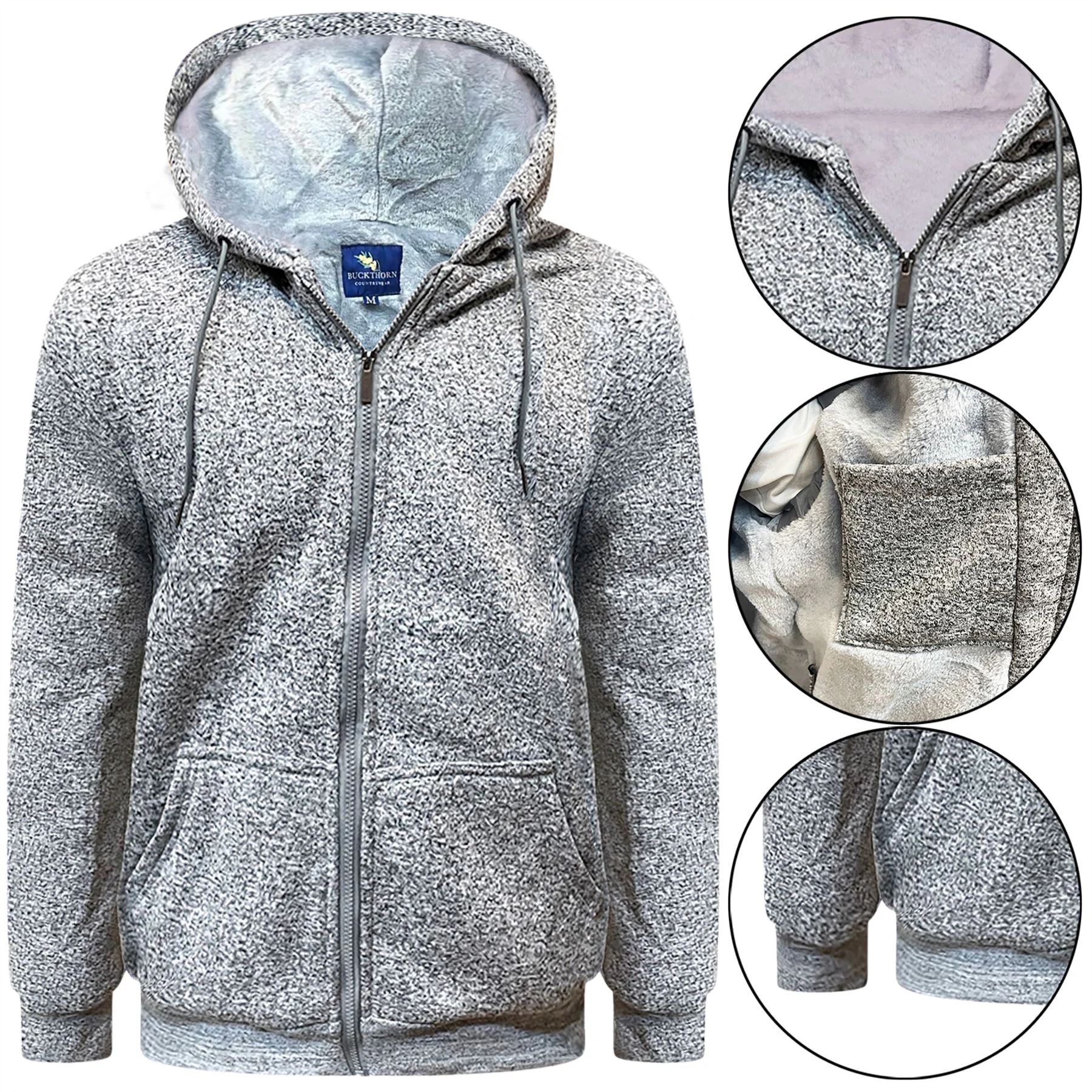 Mens Buckthorn Sherpa Lined Padded Hooded Jacket