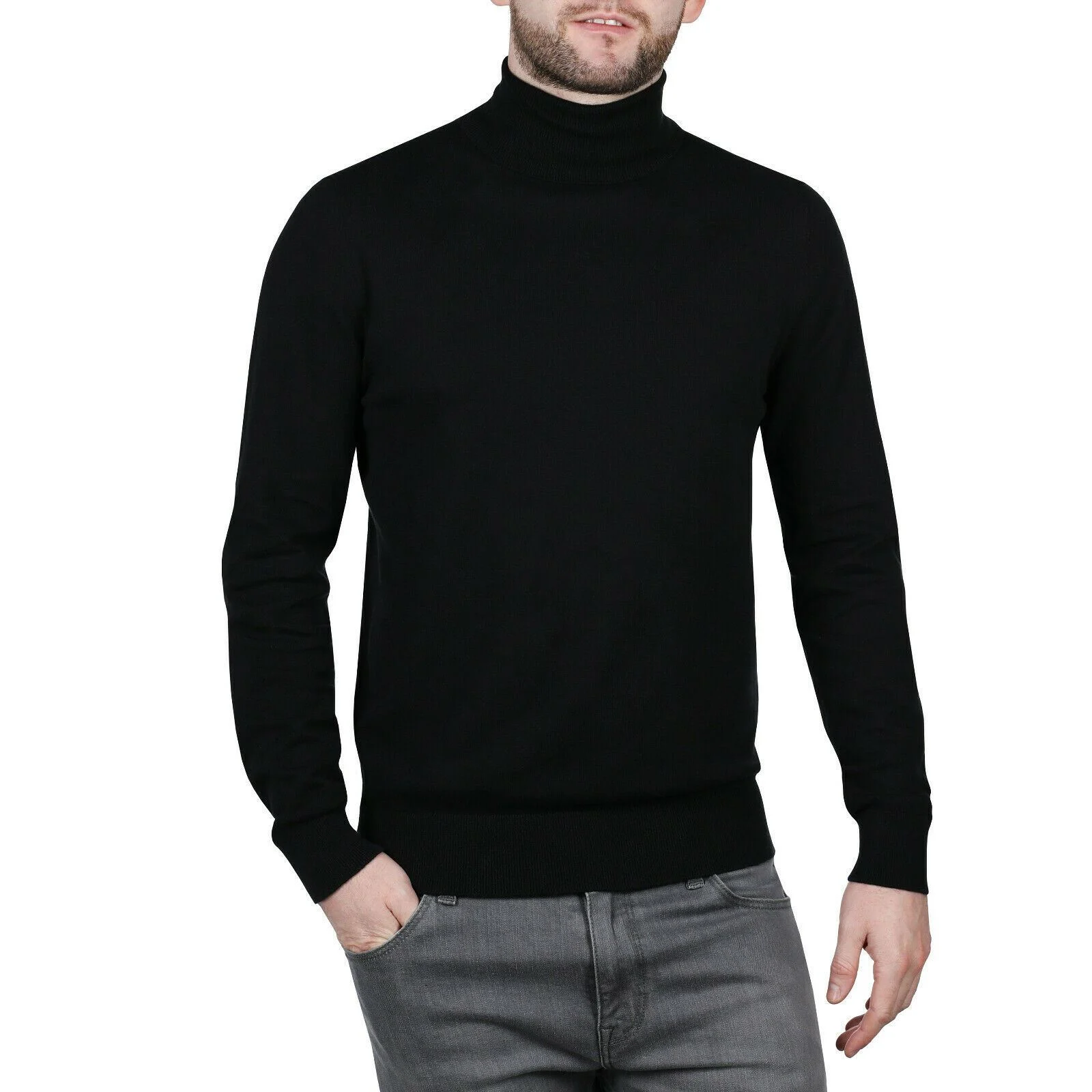 Mens Burton Knitted Roll Neck Jumper