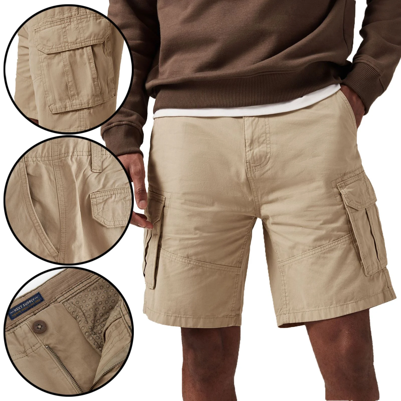 Mens Next Cargo Summer Chino Shorts