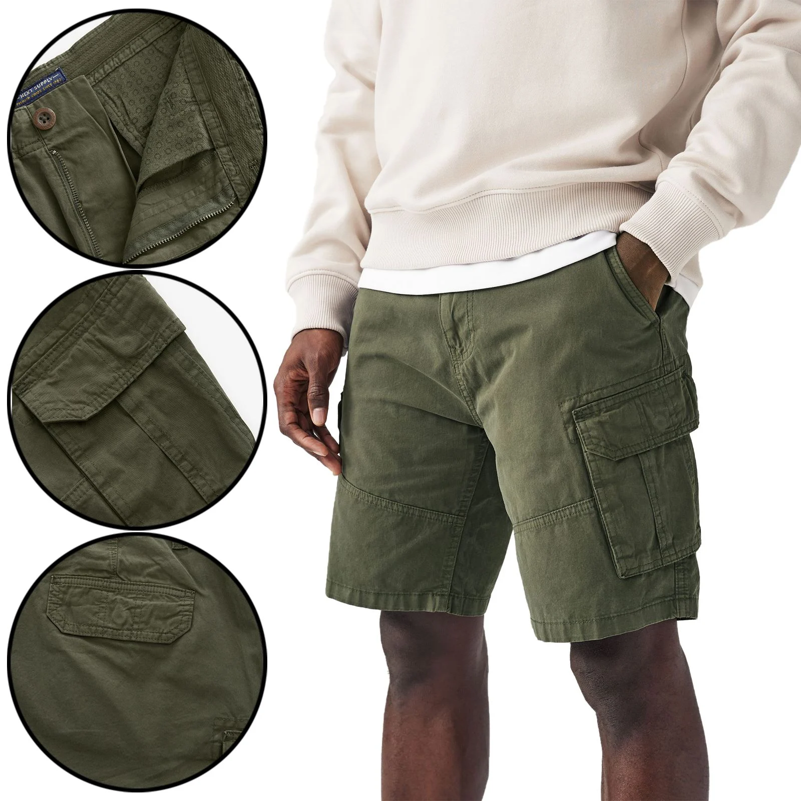 Mens Next Cargo Summer Chino Shorts