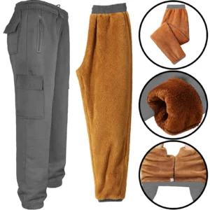 Mens Cargo Sherpa Fleece Joggers