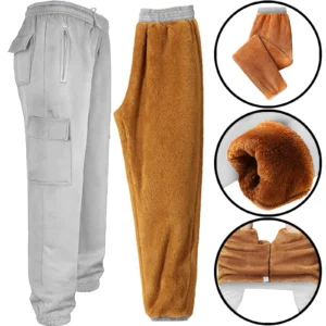 Mens Cargo Sherpa Fleece Joggers