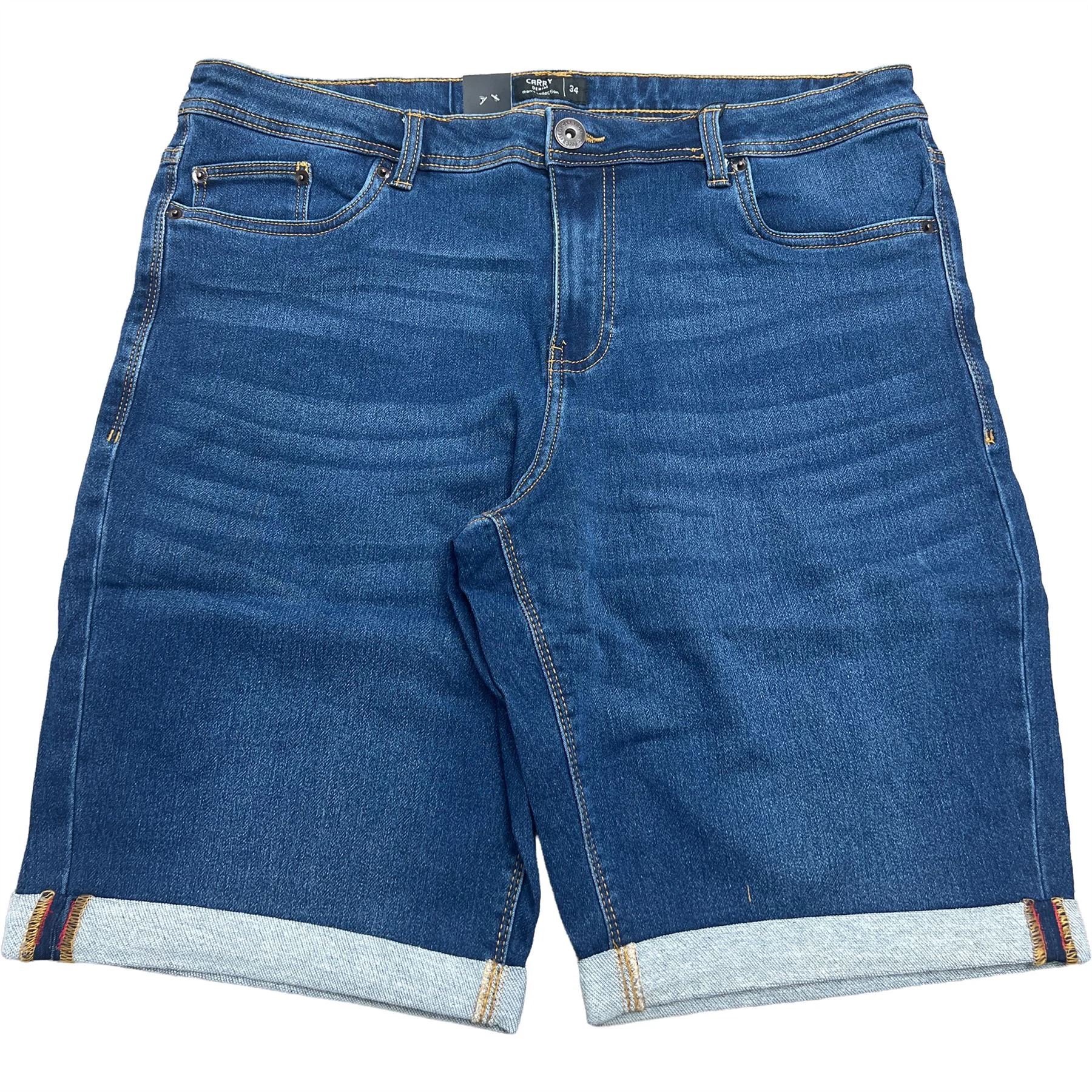 Mens Stretch Slim Fit Summer Denim Shorts