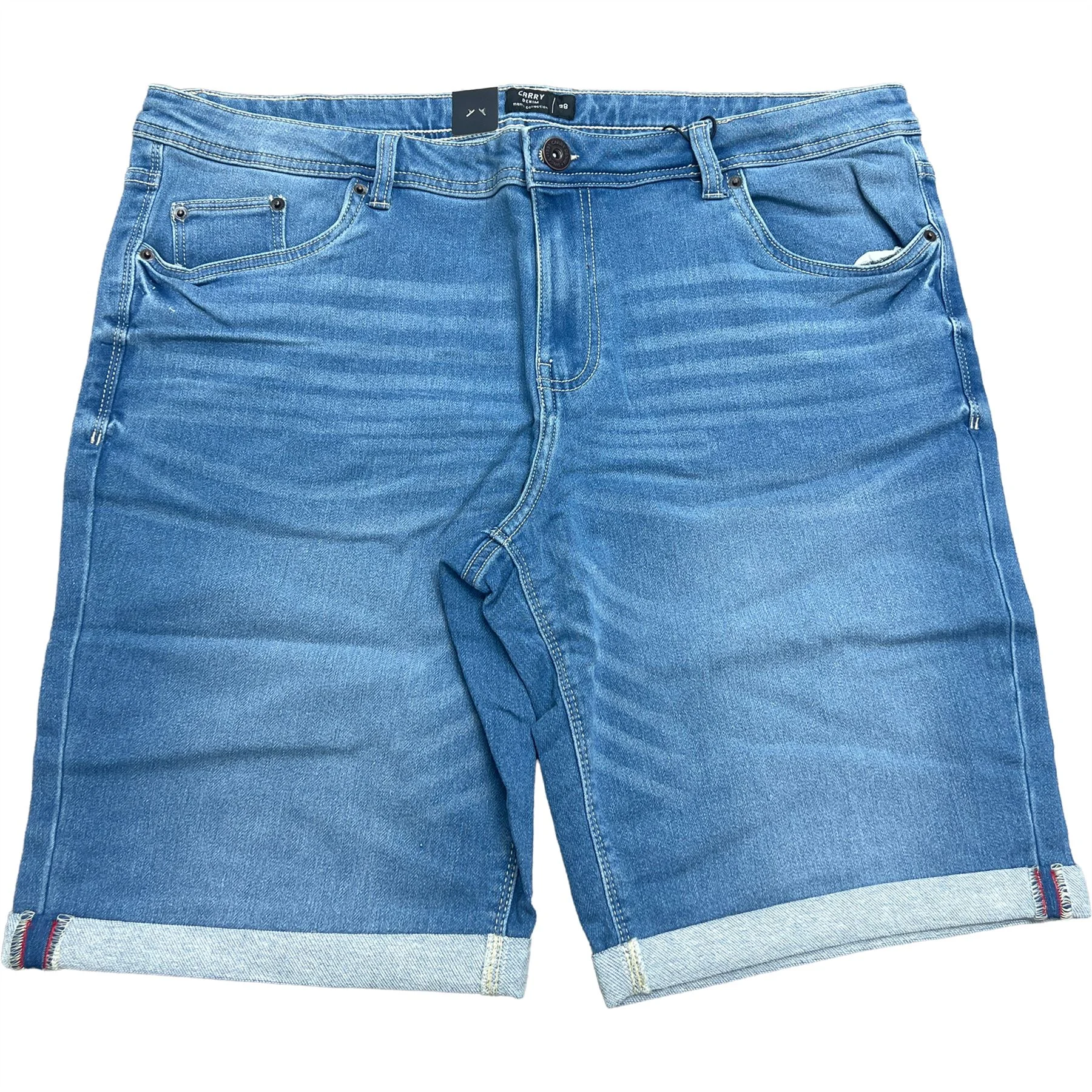 Mens Stretch Slim Fit Summer Denim Shorts