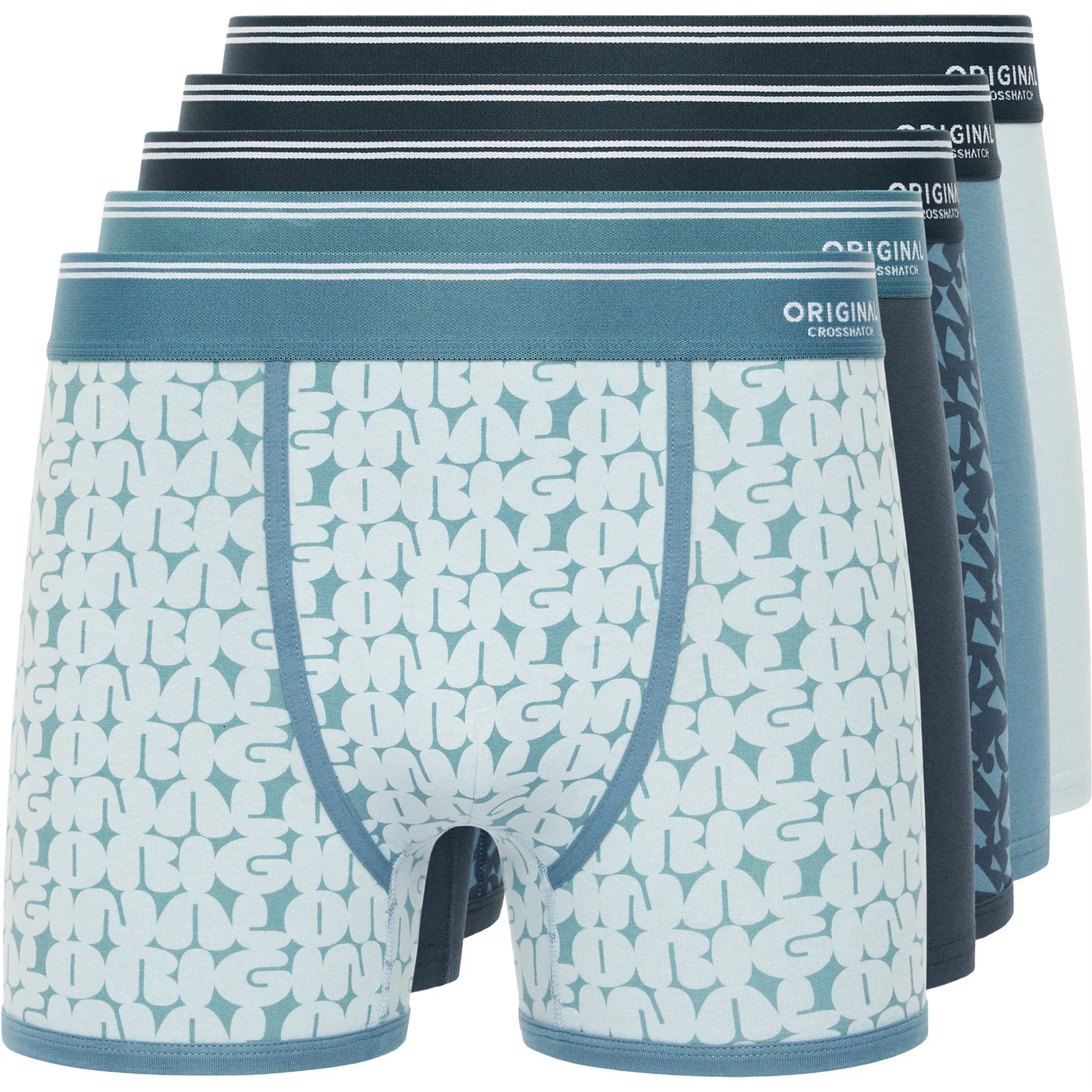 Mens 5 Pack Crosshatch Dringal Boxer Shorts