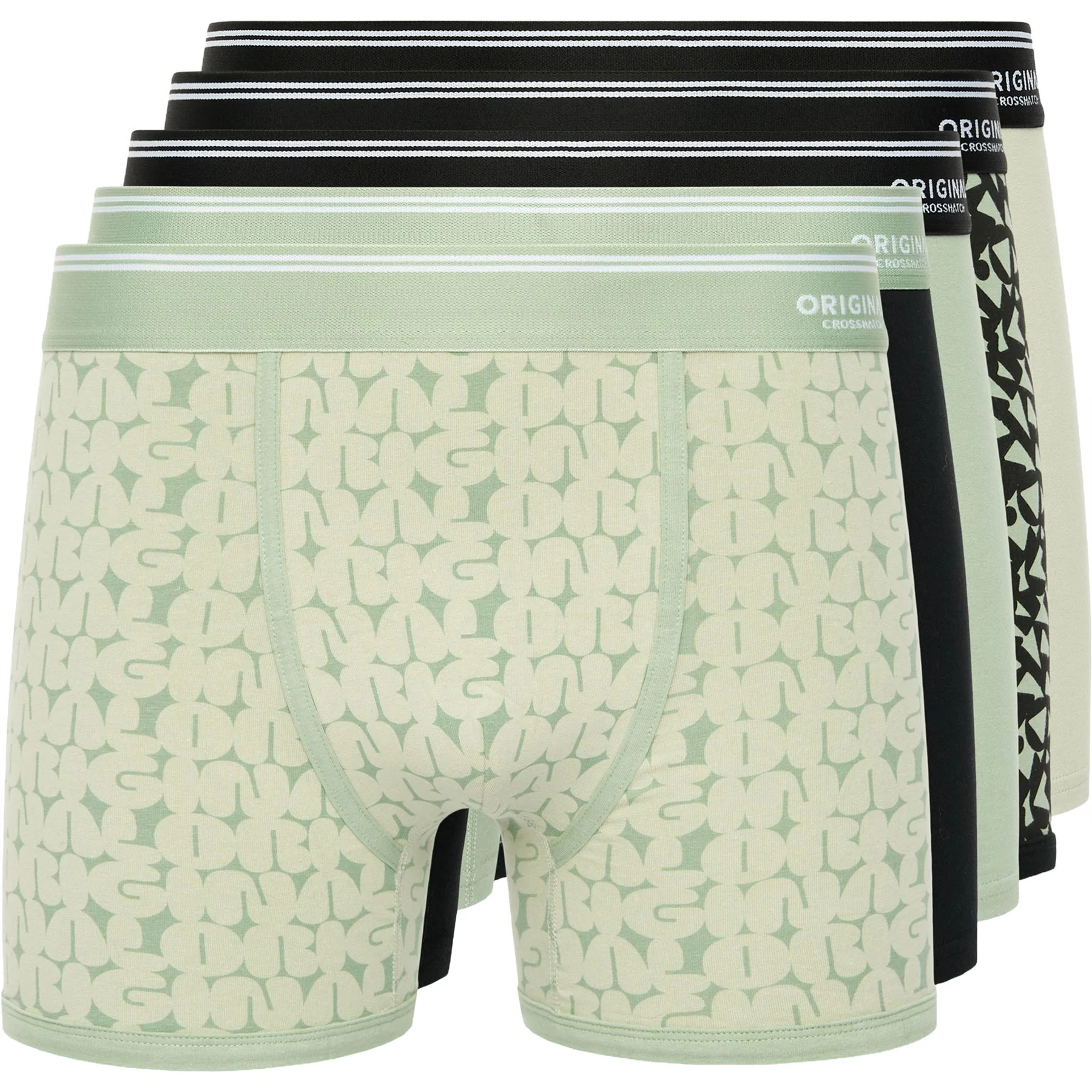 Mens 5 Pack Crosshatch Dringal Boxer Shorts