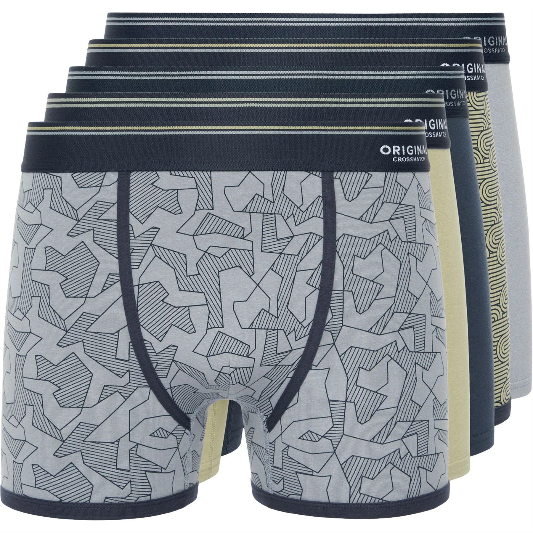 Mens 5 Pack Crosshatch Spherigon Boxer Shorts
