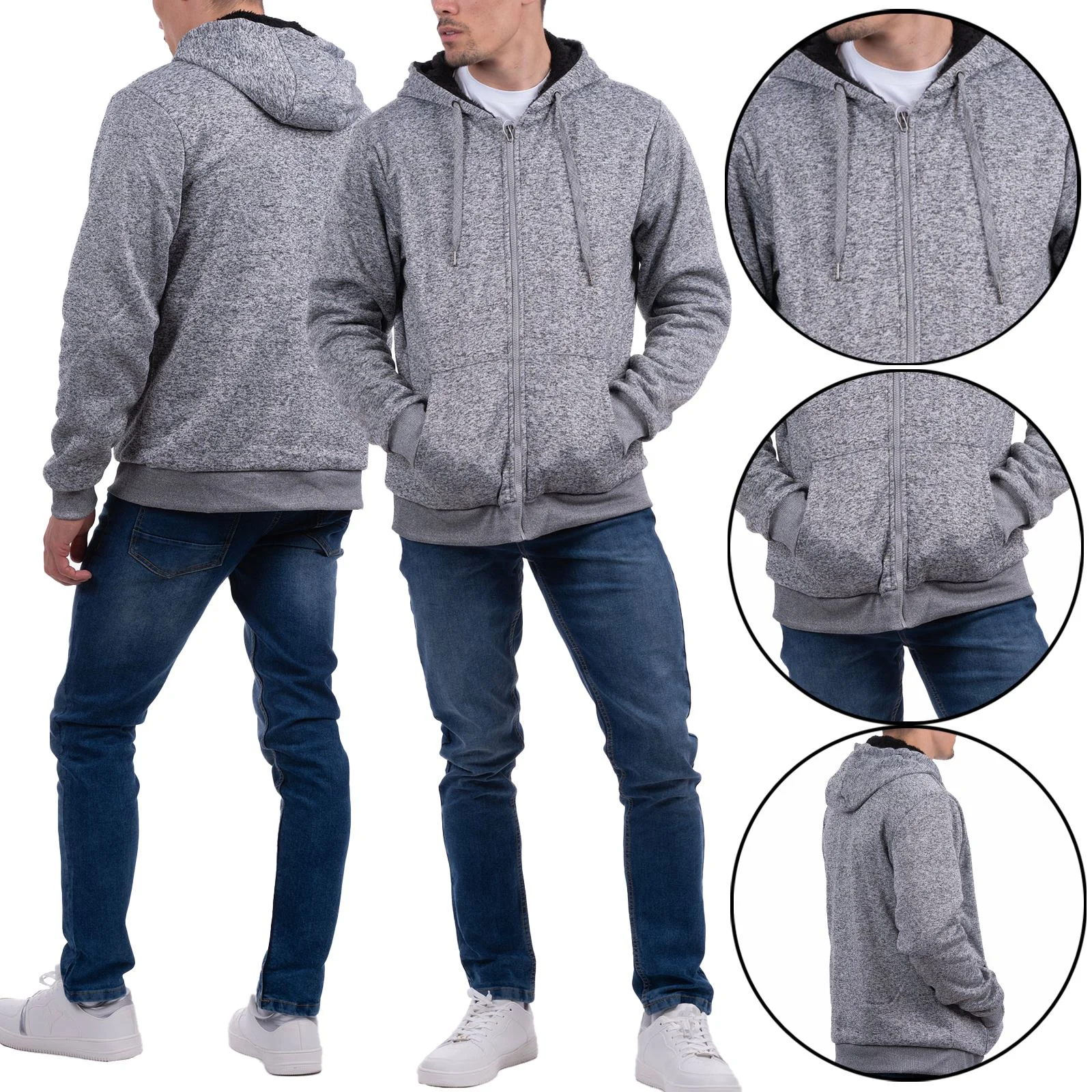 Mens Charles Sherpa Lined Padded Hooded Jacket