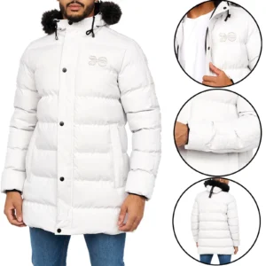 Mens Crosshatch Daydream Padded Hooded Jacket