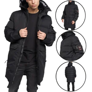 Mens Crosshatch Malwaka Fleece Lined Padded Hooded